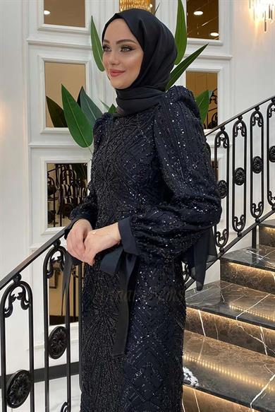 Pınar Şems Aylin Abiye Siyah