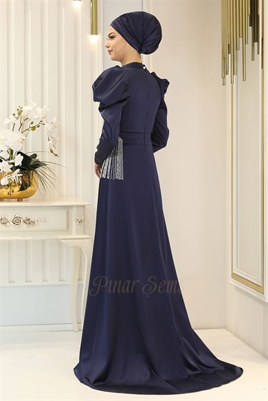 Pınar Şems Ayşegül Abiye Lacivert