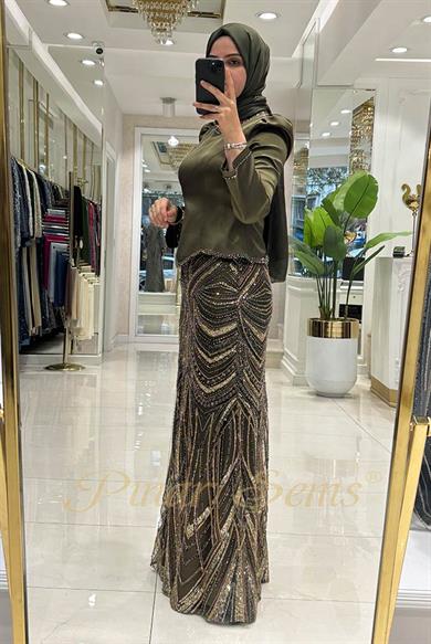 Pınar Şems Berceste Abiye Haki