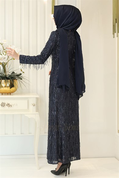 Pınar Şems Berra Abiye Lacivert