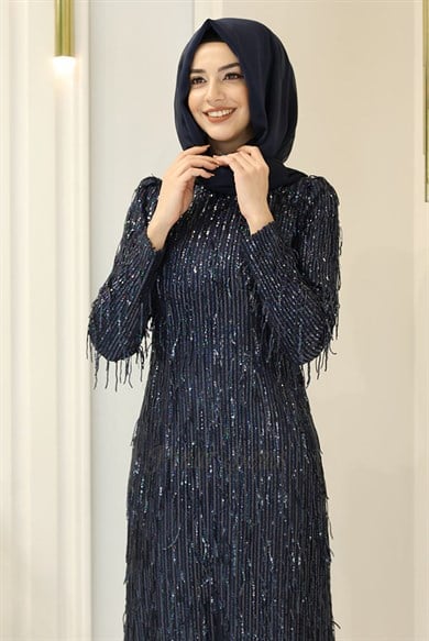 Pınar Şems Berra Abiye Lacivert