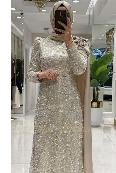 Pınar Şems Berrin Abiye Krem