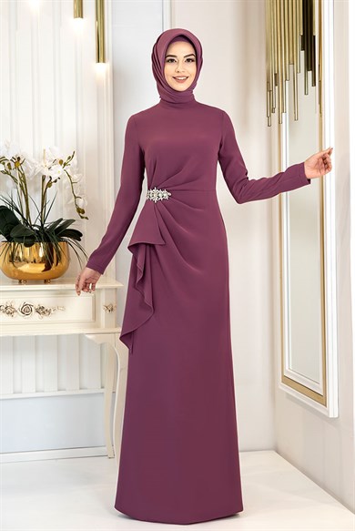 Pınar Şems Boncuka Elbise Lila