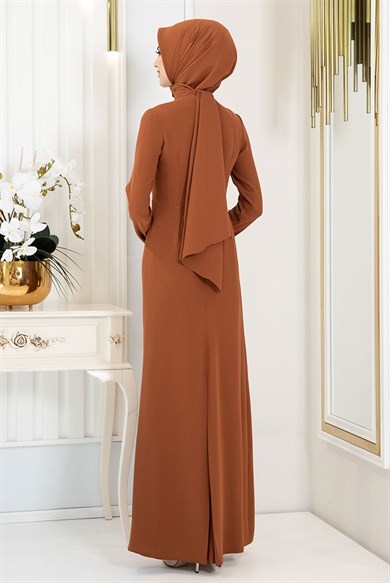 Pınar Şems Boncuka Elbise Hardal