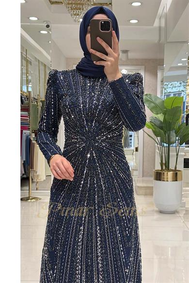 Pınar Şems Elara Abiye Lacivert