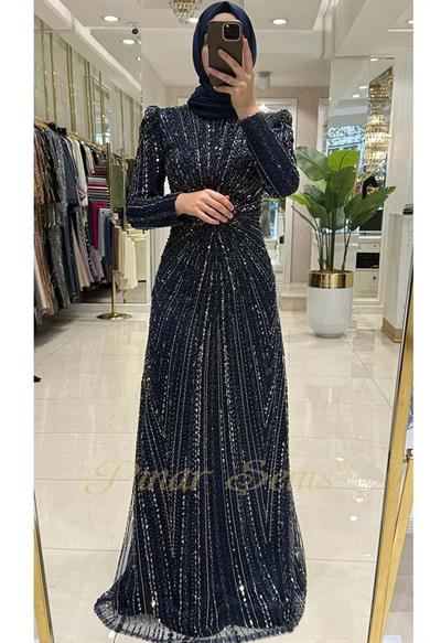 Pınar Şems Elara Abiye Lacivert