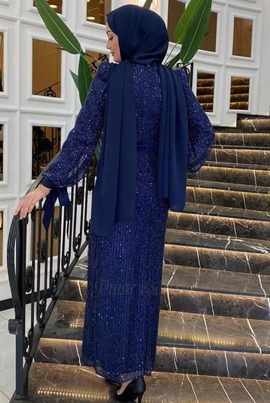 Pınar Şems Evla Abiye Lacivert