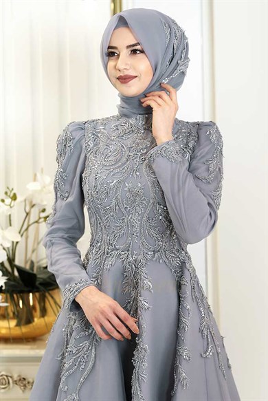 Pınar Şems Ferzan Abiye Gri