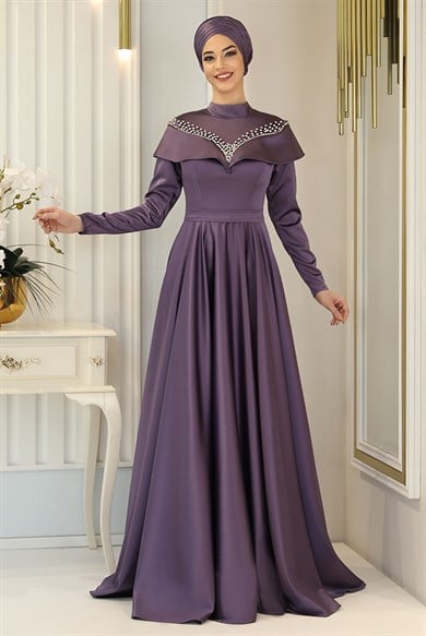 Pınar Şems Flover Abiye Lila