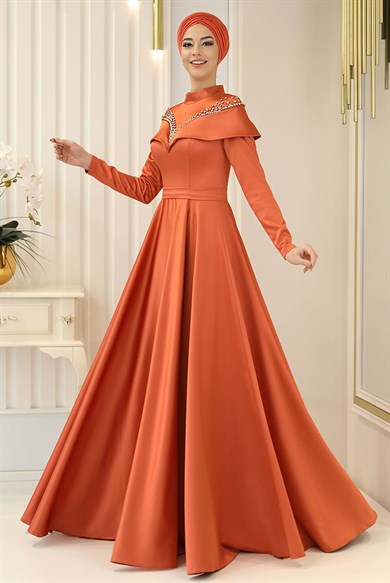 Pınar Şems Flover Abiye Şeftali