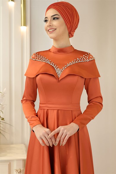 Pınar Şems Flover Abiye Şeftali