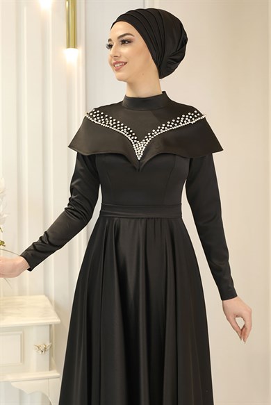 Pınar Şems Flover Abiye Siyah