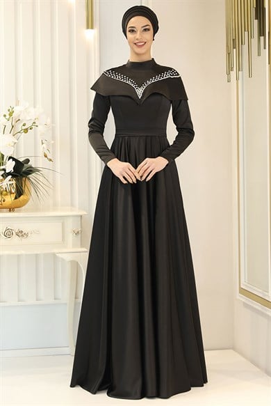 Pınar Şems Flover Abiye Siyah