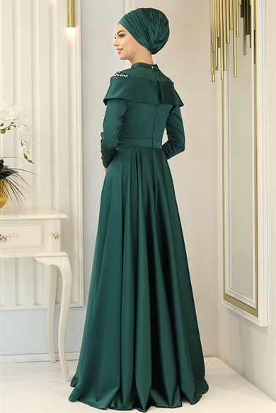 Pınar Şems Flover Abiye Zümrüt