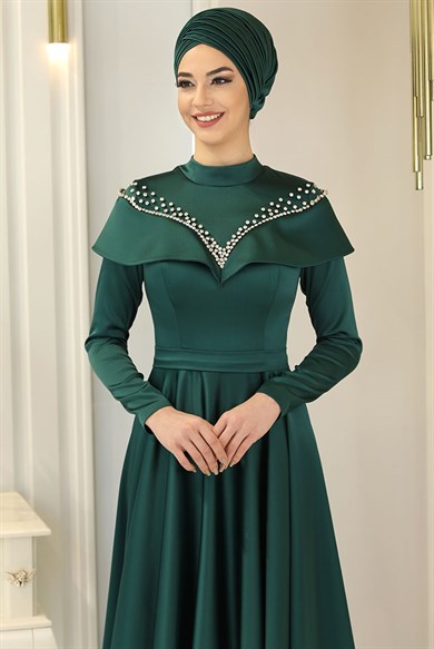 Pınar Şems Flover Abiye Zümrüt