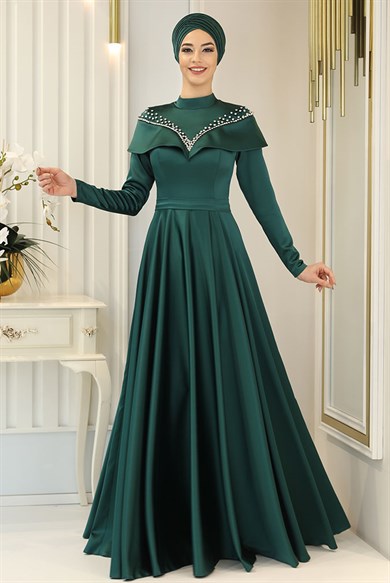 Pınar Şems Flover Abiye Zümrüt