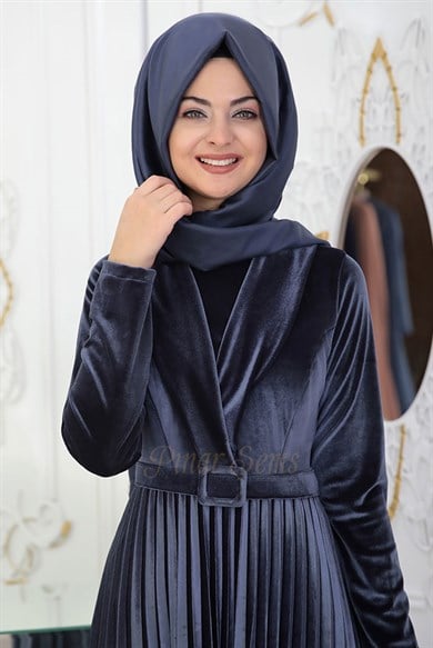 Pınar Şems Gökçe Elbise İndigo