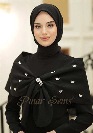 Pınar Şems Gülsu Abiye Siyah