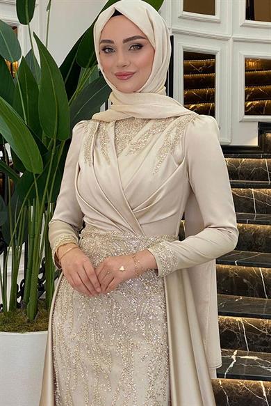 Pınar Şems Hafsa Abiye Gold