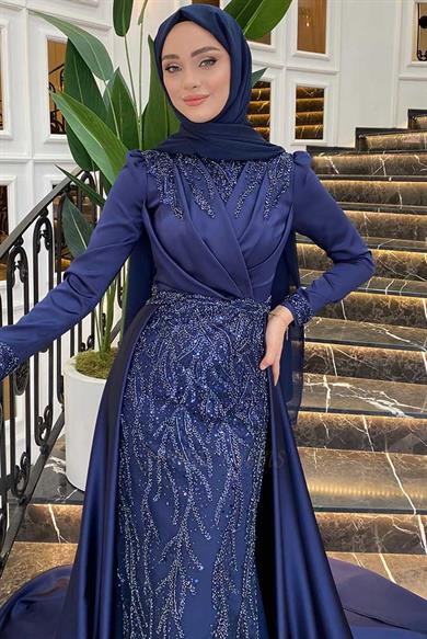 Pınar Şems Hafsa Abiye Lacivert
