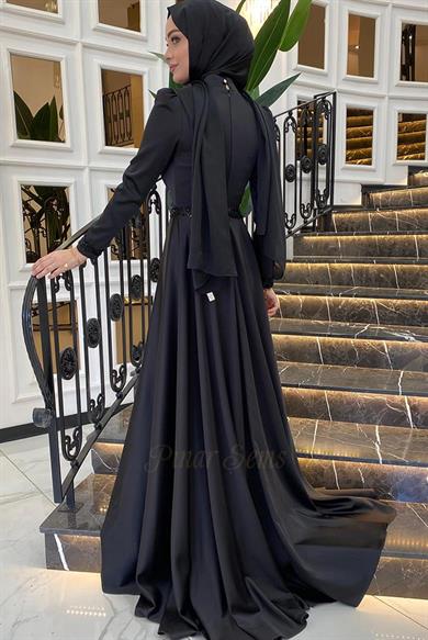 Pınar Şems Hafsa Abiye Siyah