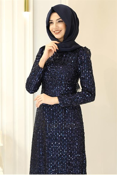 Pınar Şems Havin Abiye Lacivert