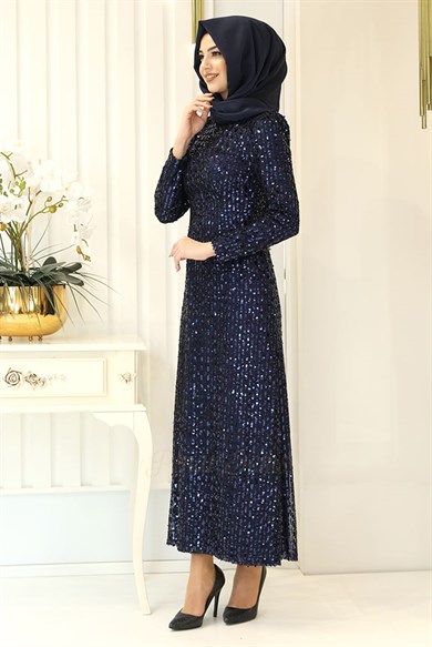 Pınar Şems Havin Abiye Lacivert