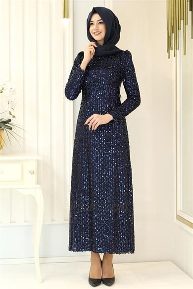 Pınar Şems Havin Abiye Lacivert