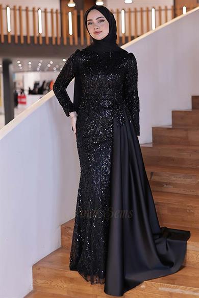 Pınar Şems Hayrunisa Abiye Siyah