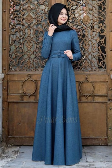 Pınar Şems Korsajlı Elbise Kot