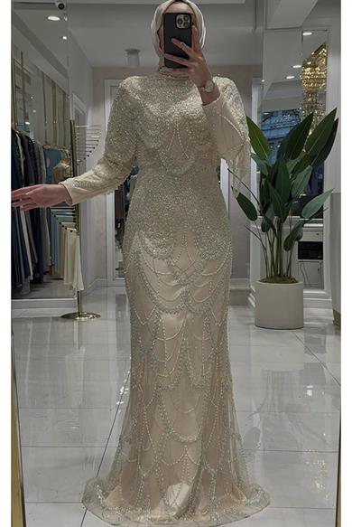 Pınar Şems Lavanta Abiye Gold