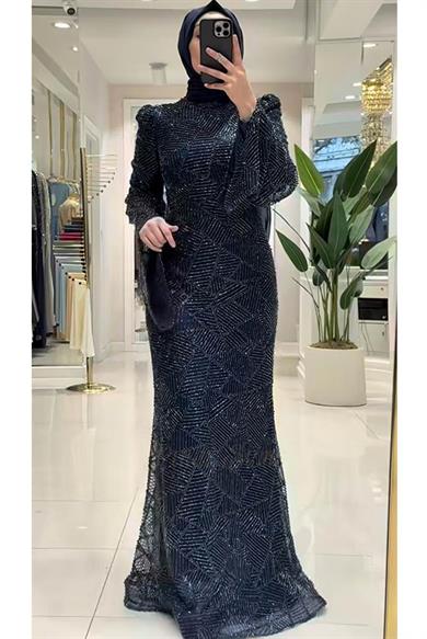 Pınar Şems Meriç Abiye Lacivert
