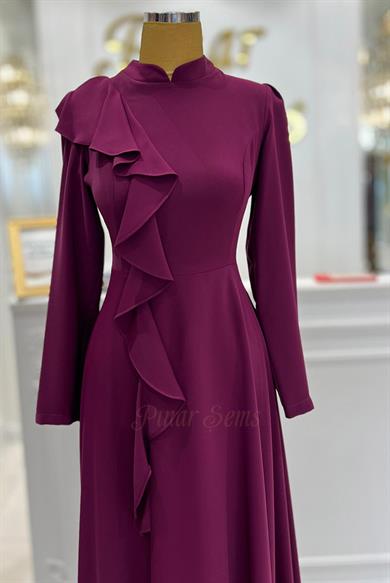 Pınar Şems Mihenk Elbise Fuşya