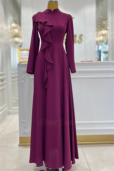 Pınar Şems Mihenk Elbise Fuşya