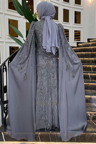 Pınar Şems Nadide Abiye Gri