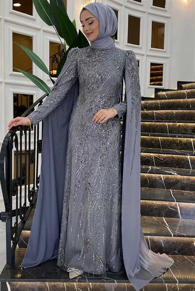 Pınar Şems Nadide Abiye Gri