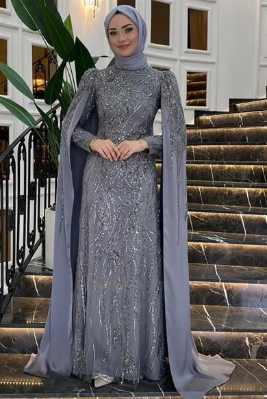 Pınar Şems Nadide Abiye Gri