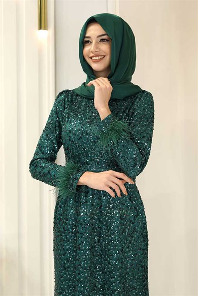 Pınar Şems Neva Abiye Yeşil