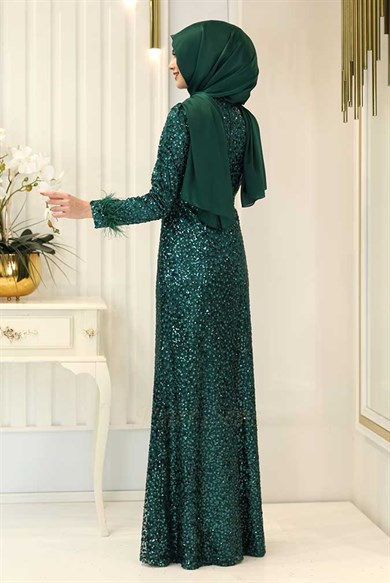 Pınar Şems Neva Abiye Yeşil