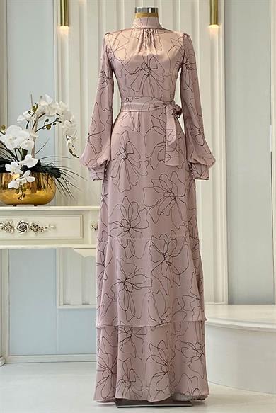 Pınar Şems Nilüfer Elbise Pembe