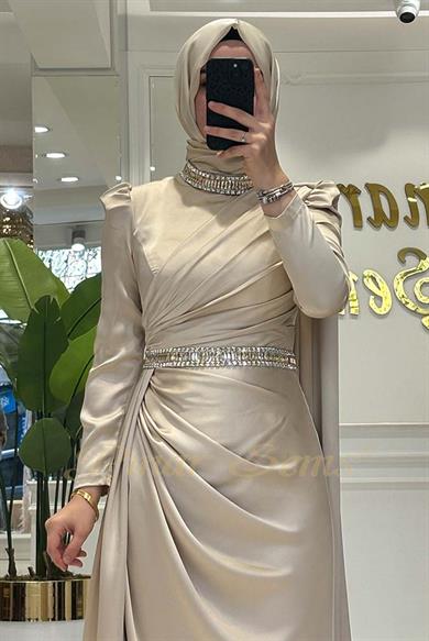 Pınar Şems Nisva Abiye Krem