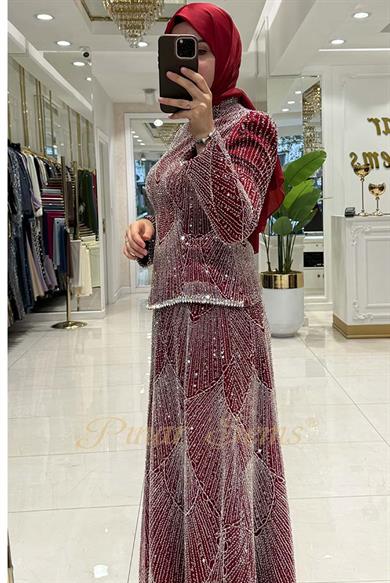 Pınar Şems Nova Abiye Bordo