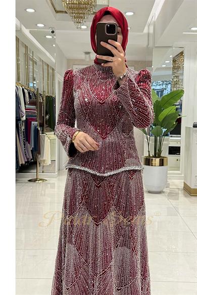 Pınar Şems Nova Abiye Bordo