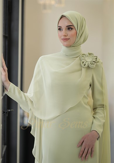 Pınar Şems Özgün Abiye Çağla Yeşili