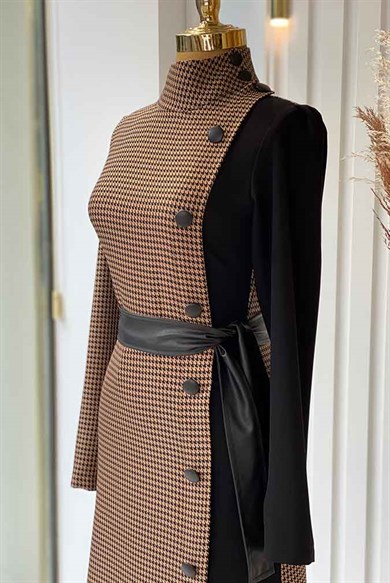 Pınar Şems Pelit Elbise Kahve