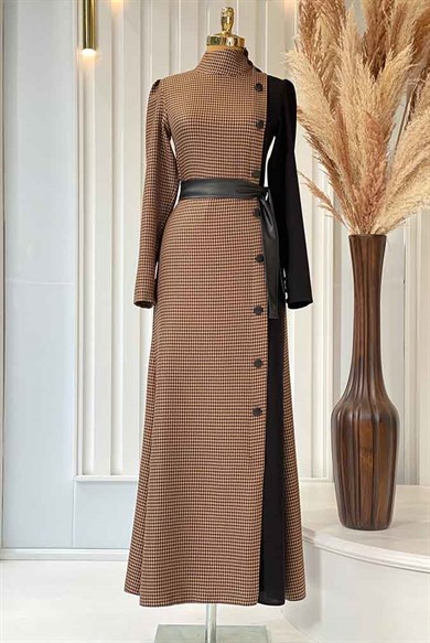 Pınar Şems Pelit Elbise Kahve