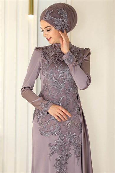 Pınar Şems Pırlanta Abiye Lila