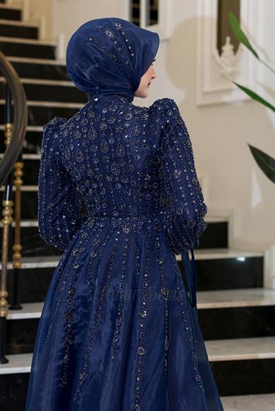 Pınar Şems Reyhan Abiye Lacivert