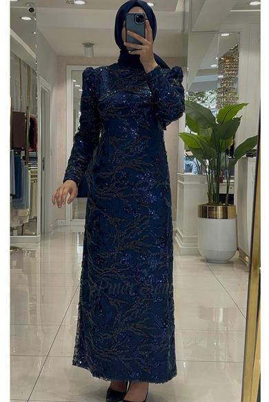 Pınar Şems Semanur Abiye Lacivert