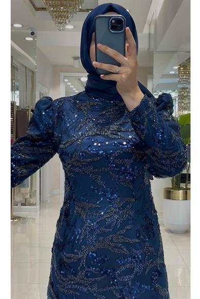 Pınar Şems Semanur Abiye Lacivert